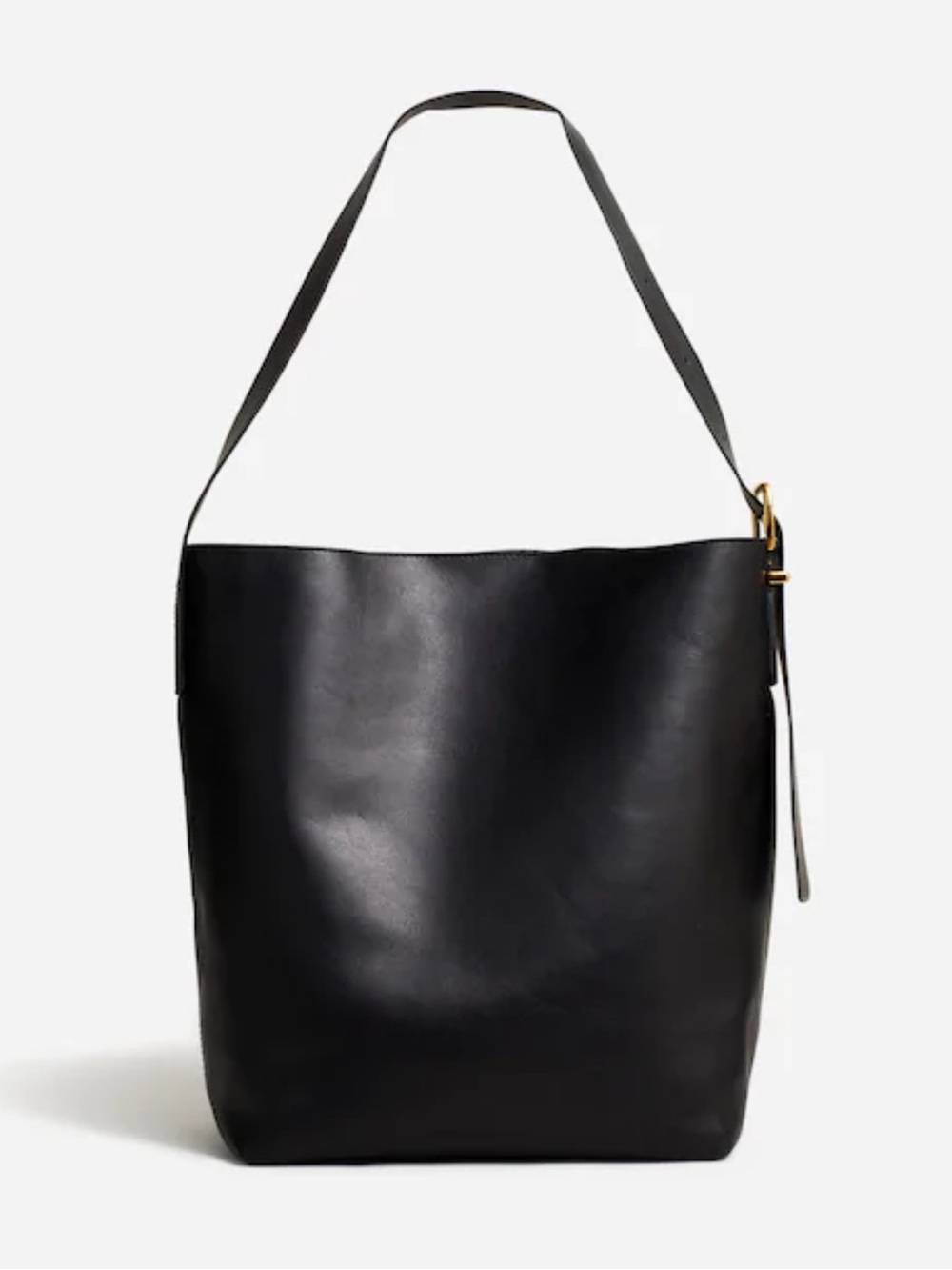 Madewell Essential Bucket Tote $198 Black leather